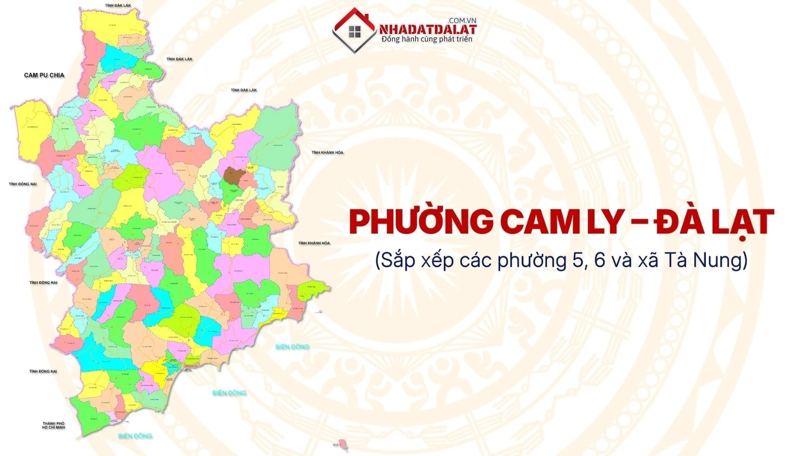 Vị trí địa lý phường Cam Ly - Đà Lạt 
