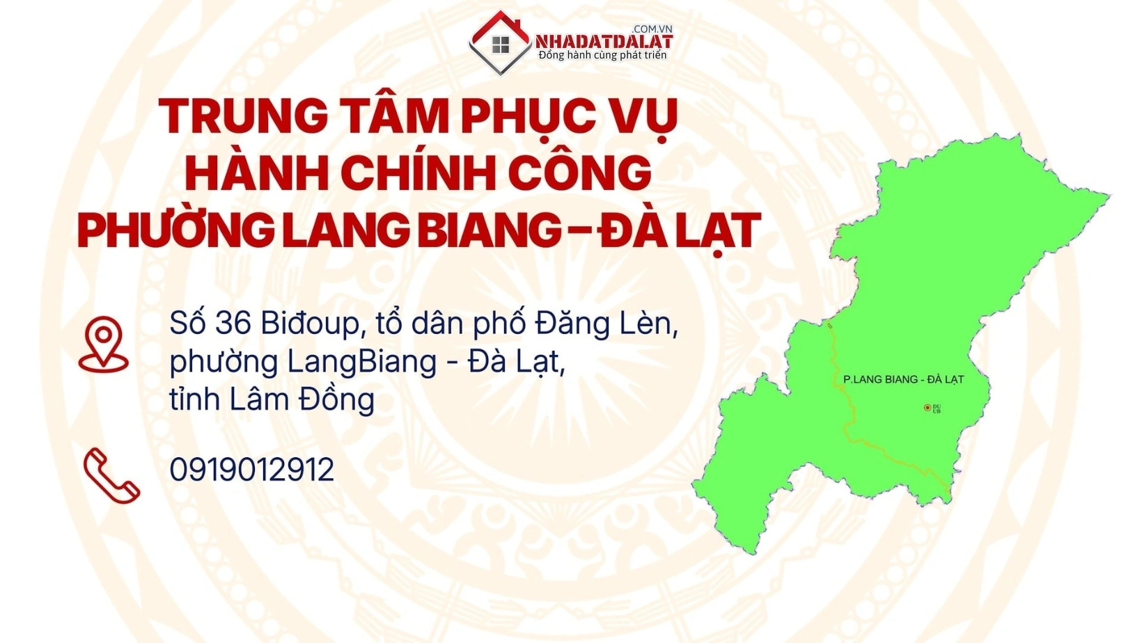 Trung tâm hành chính phường Langbiang Đà Lạt