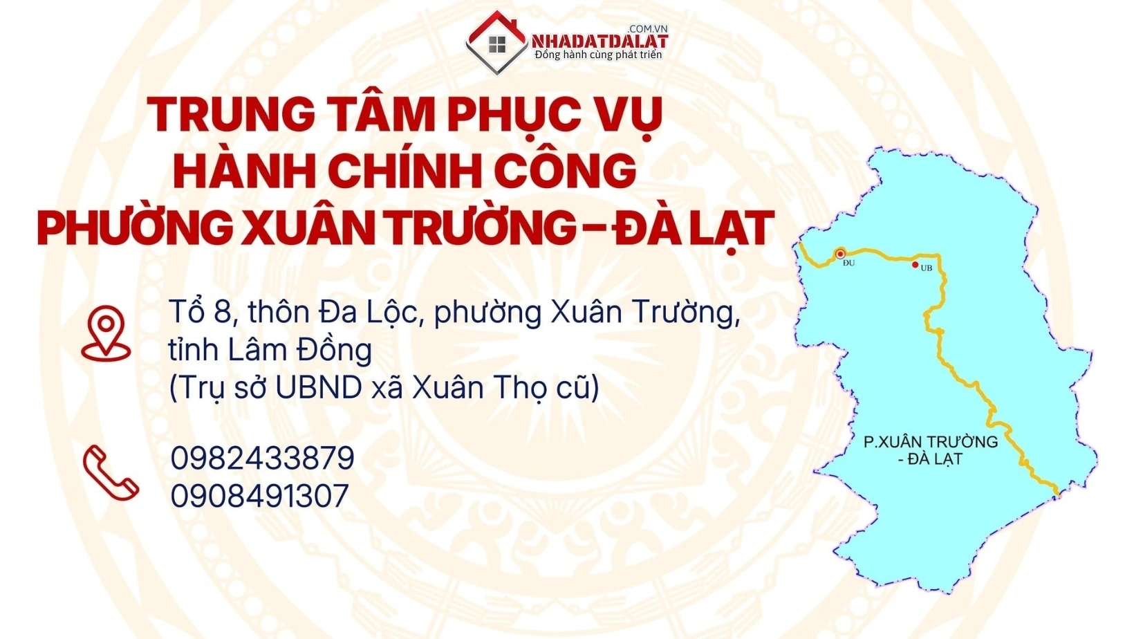 Trụ sở UBND phường Xuân Trường đặt ở UBND xã Xuân Thọ cũ