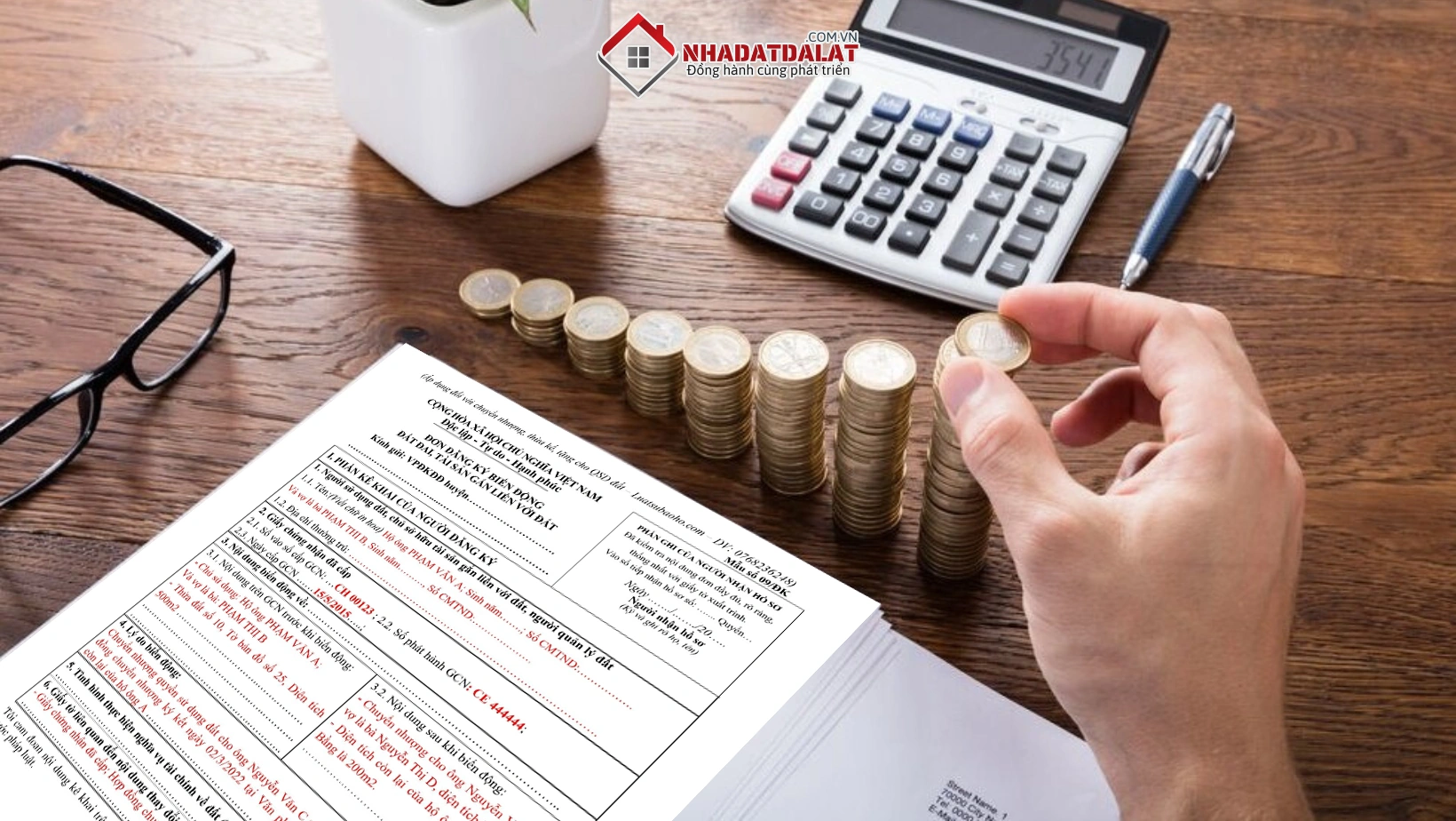 Chi phí đăng ký biến động diện tích đất từ khoảng vài chục nghìn đến vài trăm nghìn đồng