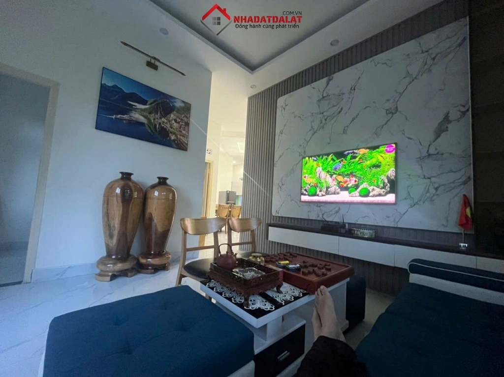 Phòng khách villa sân vườn Trần Đại Nghĩa Đà Lạt